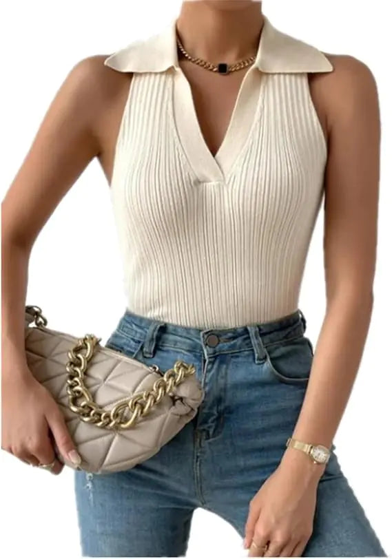 Sleeveless Knitted Vest