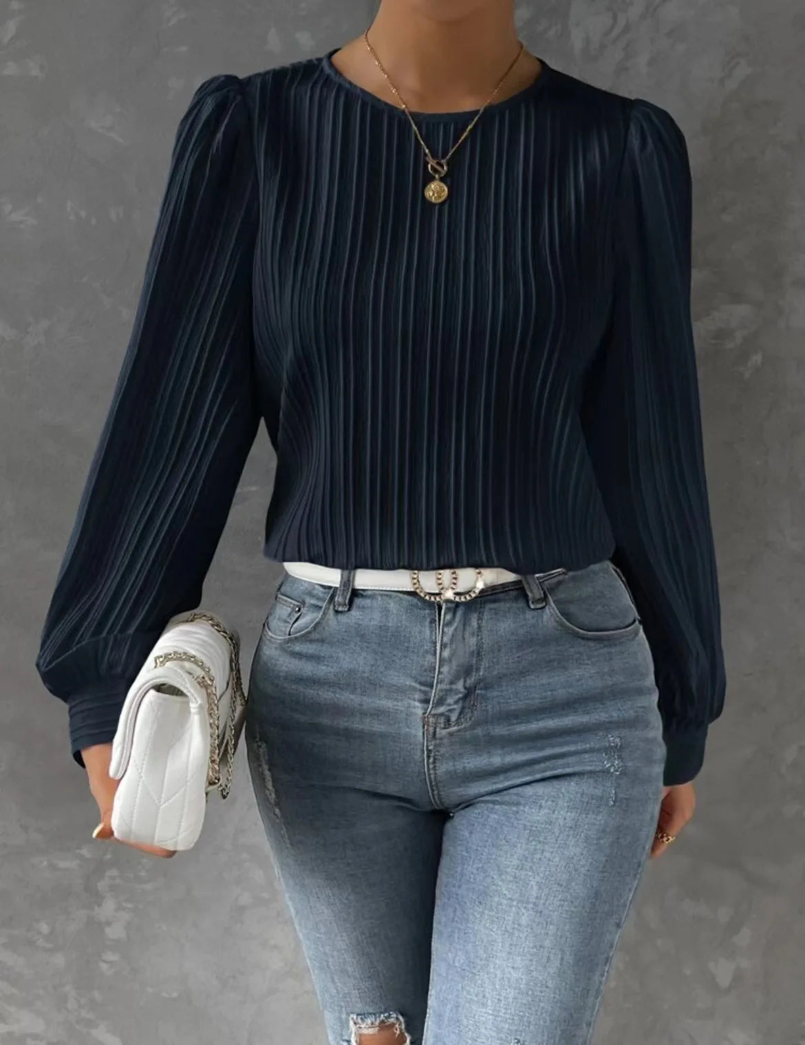 Solid Round Neck