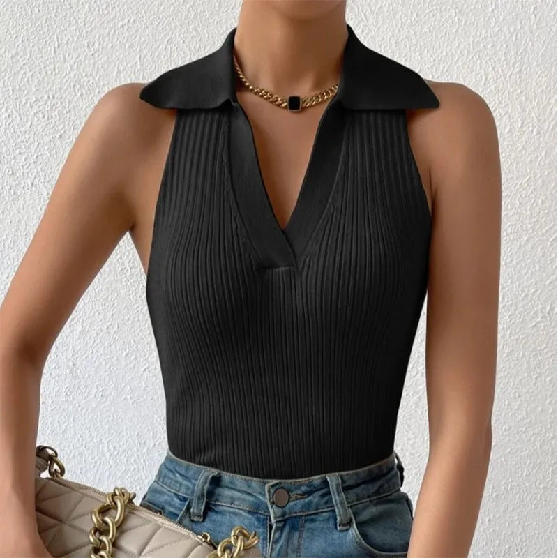 Sleeveless Knitted Vest